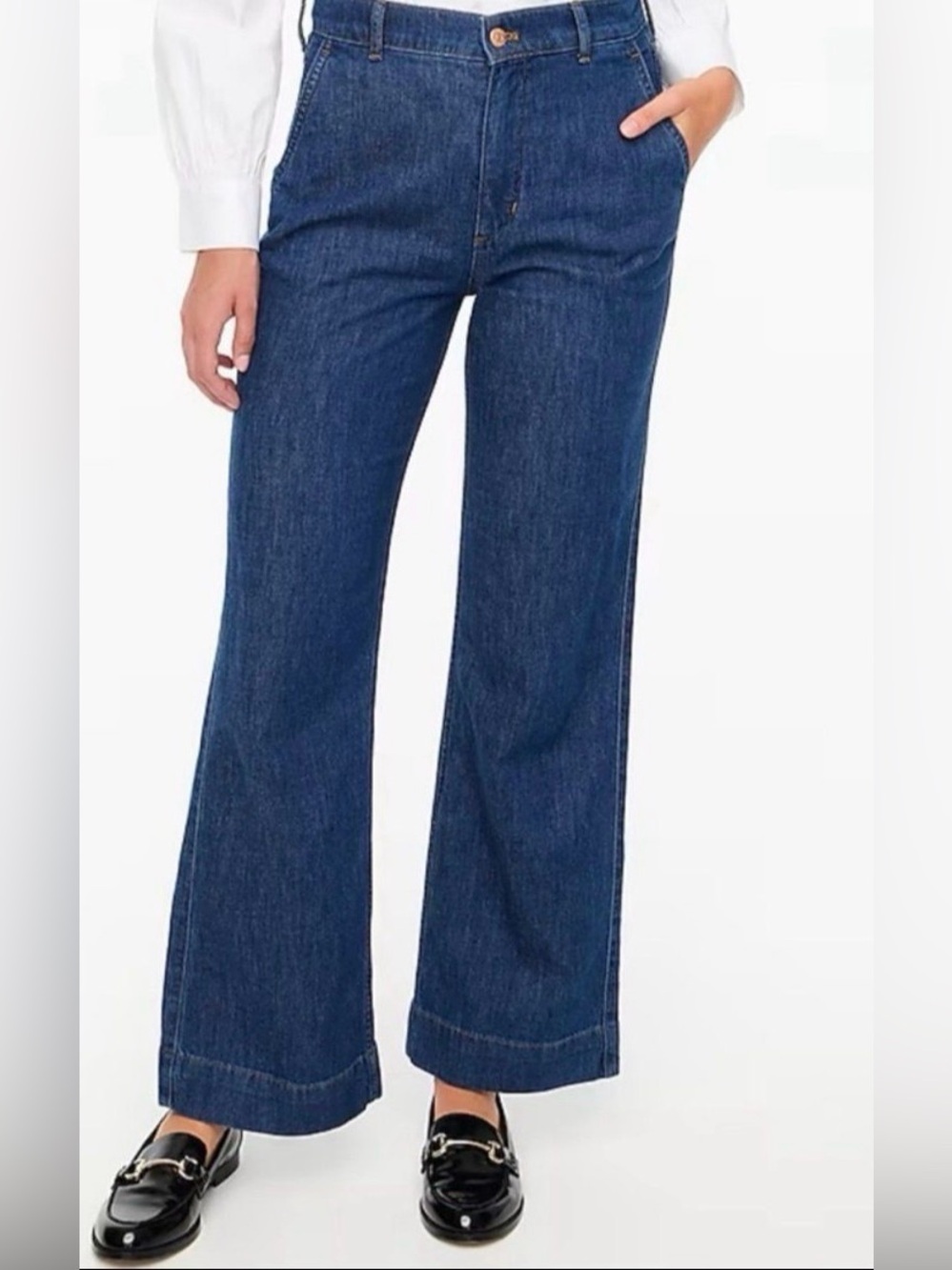 J Crew Wide Leg Lightweight Trouser Jean size 29